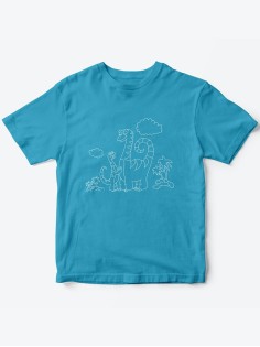 Детская футболка с рисунком Динозаврики | Футболка для детей с прикольным принтом