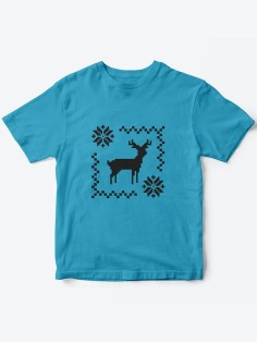 Детская футболка с рисунком Оленятко | Футболка для детей с прикольным принтом