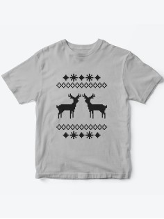 Детская футболка с рисунком Оленятки | Футболка для детей с прикольным принтом