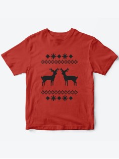 Детская футболка с рисунком Оленятки | Футболка для детей с прикольным принтом