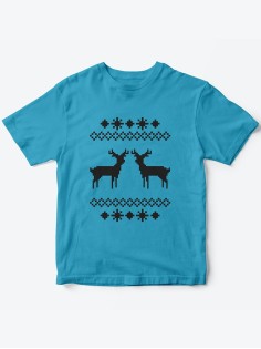 Детская футболка с рисунком Оленятки | Футболка для детей с прикольным принтом