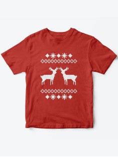 Детская футболка с рисунком Оленятки | Футболка для детей с прикольным принтом