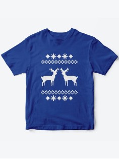 Детская футболка с рисунком Оленятки | Футболка для детей с прикольным принтом