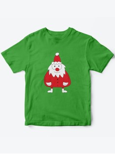 Детская футболка с рисунком Дед Мороз | Футболка для детей с прикольным принтом