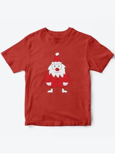 Детская футболка с рисунком Дед Мороз | Футболка для детей с прикольным принтом
