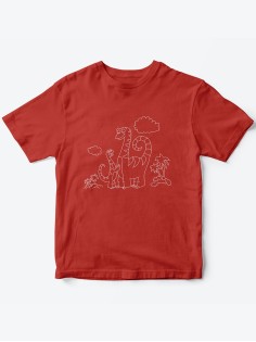 Детская футболка с рисунком Динозаврики | Футболка для детей с прикольным принтом