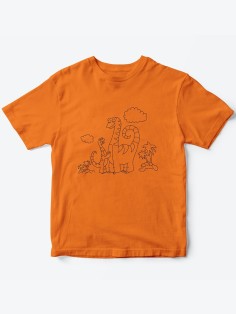 Детская футболка с рисунком Динозаврики | Футболка для детей с прикольным принтом