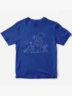 Детская футболка с рисунком Динозаврики | Футболка для детей с прикольным принтом