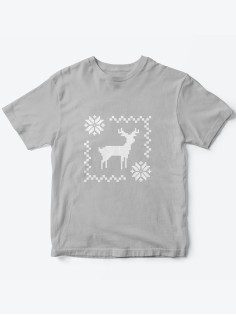 Детская футболка с рисунком Олень | Футболка для детей с прикольным принтом