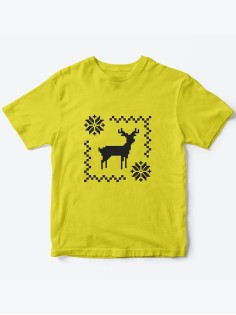Детская футболка с рисунком Олень | Футболка для детей с прикольным принтом