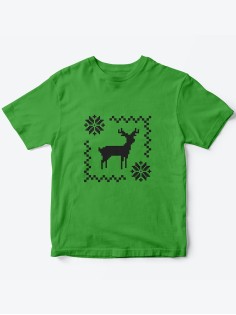 Детская футболка с рисунком Олень | Футболка для детей с прикольным принтом