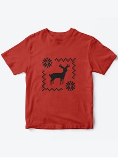 Детская футболка с рисунком Олень | Футболка для детей с прикольным принтом