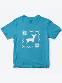 Детская футболка с рисунком Олень | Футболка для детей с прикольным принтом