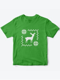 Детская футболка с рисунком Олень | Футболка для детей с прикольным принтом
