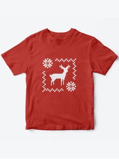 Детская футболка с рисунком Олень | Футболка для детей с прикольным принтом