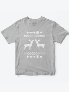 Детская футболка с рисунком Олени | Футболка для детей с прикольным принтом