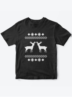 Детская футболка с рисунком Олени | Футболка для детей с прикольным принтом