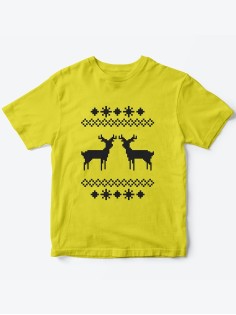 Детская футболка с рисунком Олени | Футболка для детей с прикольным принтом