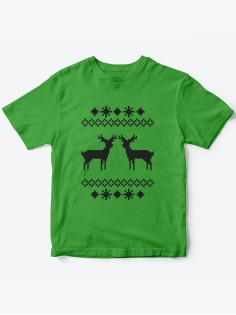 Детская футболка с рисунком Олени | Футболка для детей с прикольным принтом