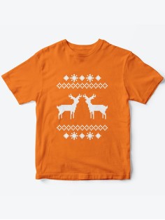 Детская футболка с рисунком Олени | Футболка для детей с прикольным принтом