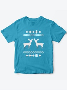 Детская футболка с рисунком Олени | Футболка для детей с прикольным принтом