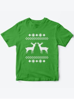 Детская футболка с рисунком Олени | Футболка для детей с прикольным принтом