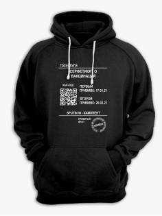 Прикольная толстовка с капюшоном с принтом ГОЗУСЛУГИ - ПРИВИТ | Мужское оригинальное и стильное худи