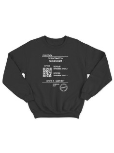 Прикольная толстовка без капюшона с принтом ГАОЗУСЛУГИ - ПРИВИТ | Мужской стильный свитшот