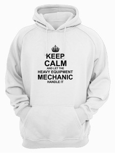 Прикольная толстовка с капюшоном с принтом Keep calm and let heave equipment | Стильное худи