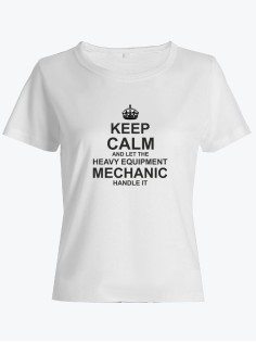 Прикольная футболка с принтом Keep calm and let heave equipment | Оригинальная и стильная футболка