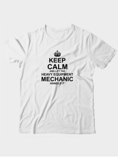 Прикольная футболка с принтом Keep calm and let heave equipment | Оригинальная и стильная футболка