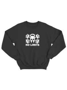 Прикольная толстовка без капюшона с принтом No limits | Женский оригинальный и стильный свитшот