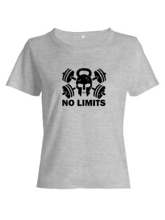 Прикольная футболка с принтом No limits | Женская оригинальная и стильная футболка