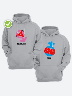 Парные толстовки для влюбленных оверсайз