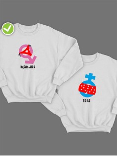 Парные свитшоты с принтом Идеальная пара