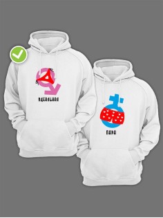 Парные худи для влюбленных с капюшоном