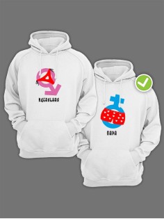 Парные худи для влюбленных с капюшоном