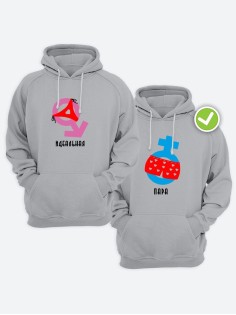 Парные худи для влюбленных с капюшоном