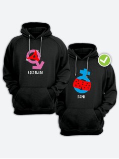 Парные худи для влюбленных с капюшоном
