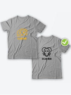 Парные футболки для двоих влюбленных с принтом Он для меня | Футболки для пары
