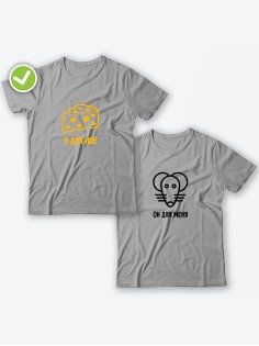 Парные футболки для двоих влюбленных с принтом Он для меня | Футболки для пары