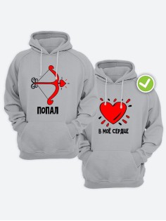Парные худи для влюбленных с капюшоном