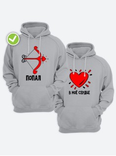 Парные худи для влюбленных с капюшоном