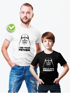 Футболки family look для всей семьи с принтом Who is your | Прикольные одинаковые семейные футболки