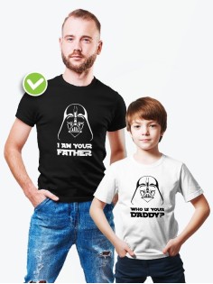 Футболки family look для всей семьи с принтом Who is your | Прикольные одинаковые семейные футболки