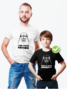 Футболки family look для всей семьи с принтом Who is your | Прикольные одинаковые семейные футболки