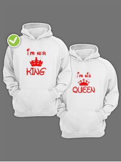 Парные толстовки для влюбленных оверсайз