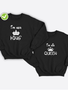 Свитшоты Im her KING & Im his QUEEN