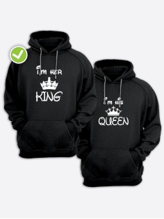 Парные худи для влюблённых с принтом