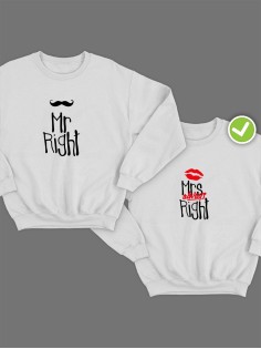 Свитшоты Mr right & Mrs always right